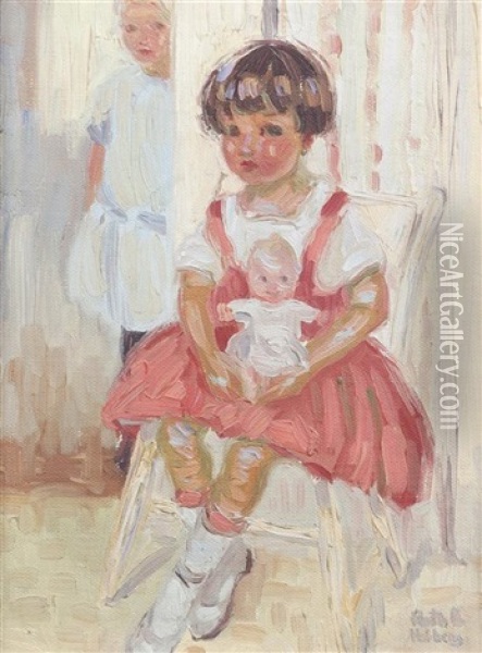 Girls Oil Painting - Ruth Mary Hallock