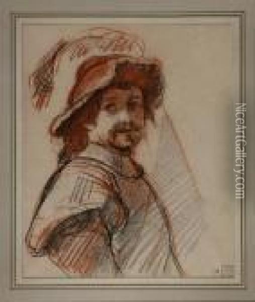 Portrait Of Michelangelo Buonarroti, After Jacopino Delconte Oil Painting - Albert Ernest Carrier-Belleuse
