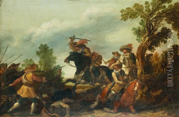 Overfallet Oil Painting - Jan de Martszen the Younger