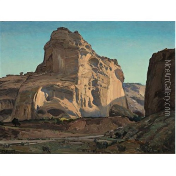 In Navajo Land (canyon Del Muerto, Arizona) Oil Painting - Carl Oscar Borg