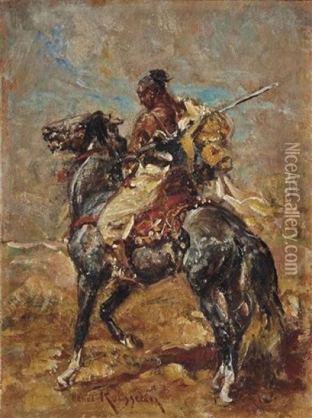 Cavalier Oriental Oil Painting - Henri Emilien Rousseau