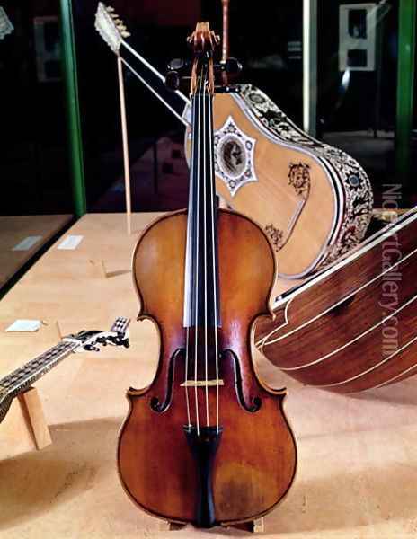 Violin, by Stradivari, Cremona, 1699 Oil Painting - Stradivari