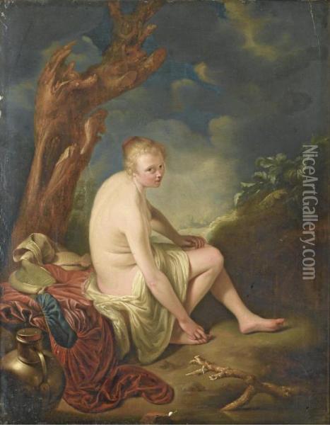 Bather Oil Painting - Adriaen Van Der Werff