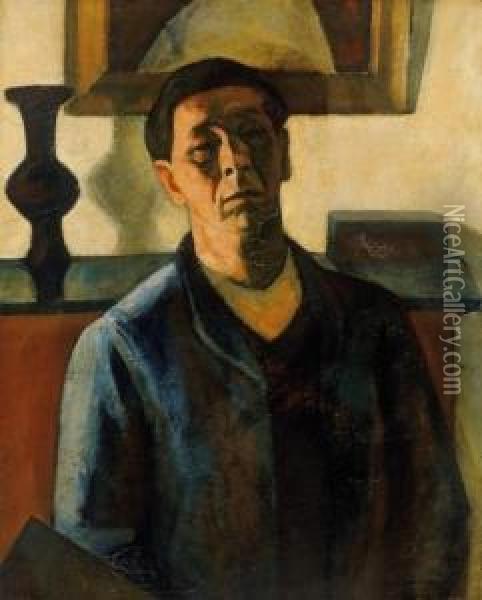 Self-portrait Oil Painting - Dezso Czigany
