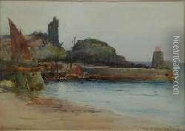 The Harbour, Dunure Oil Painting - James MacMaster