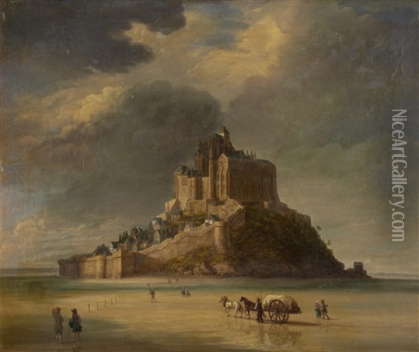 Mont St. Michel Oil Painting - Francois Edme Ricois