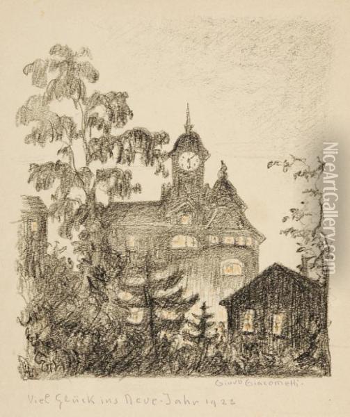 Das Verlagshaus<der Bund> In Bern Oil Painting - Giovanni Giacometti
