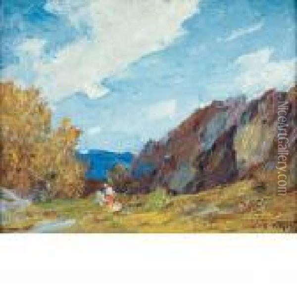 Rocky Landscape Oil Painting - Edward Henry Potthast