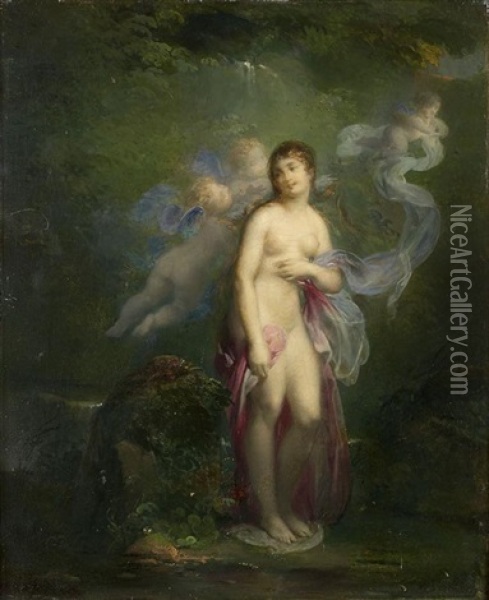 Venus Et Cupidon Oil Painting - Pierre-Paul Prud'hon