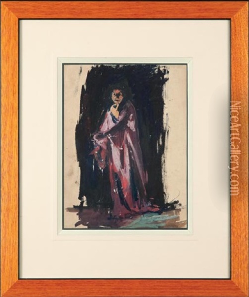 Lady Makbet - Szkic Oil Painting - Ludwik de Laveaux