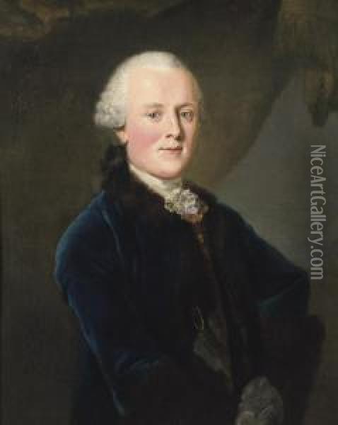 Portrait Of Julius Gebhard Count Von Hoym Oil Painting - Anton Graff