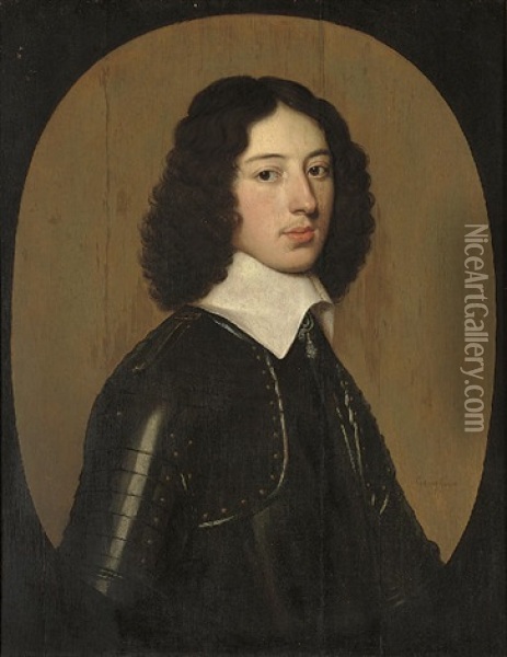 Portrait Of Sir George Vane In Armour Oil Painting - Gerrit Van Honthorst