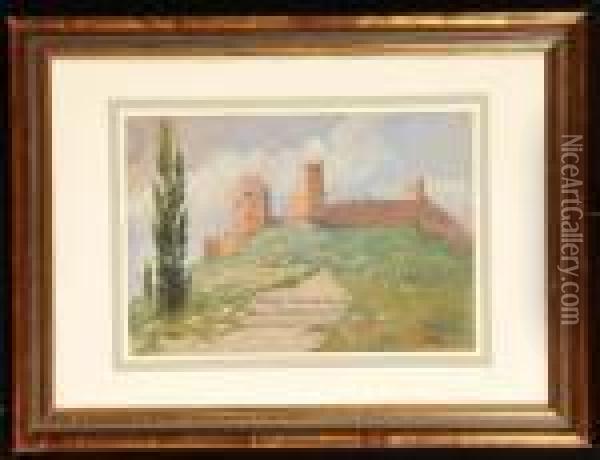 Veduta Di Assisi Oil Painting - Ernst Dargen