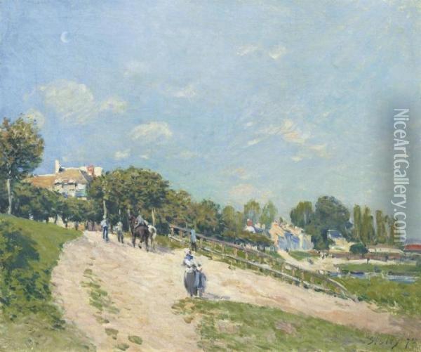Paysage A Andresy Oil Painting - Alfred Sisley