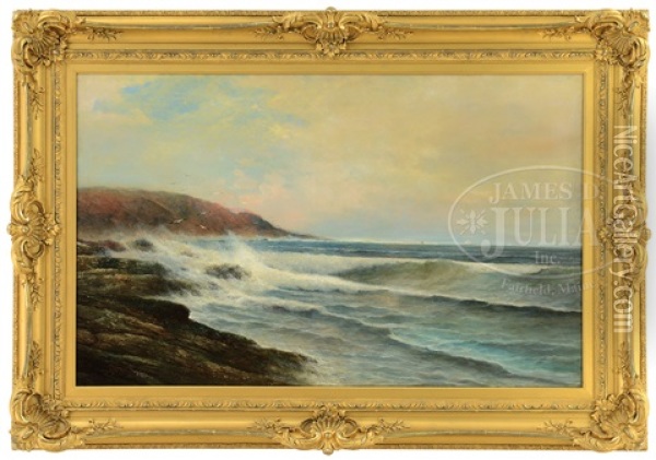 Breakers Along The Shore - Nantucket Oil Painting - Warren W. Sheppard