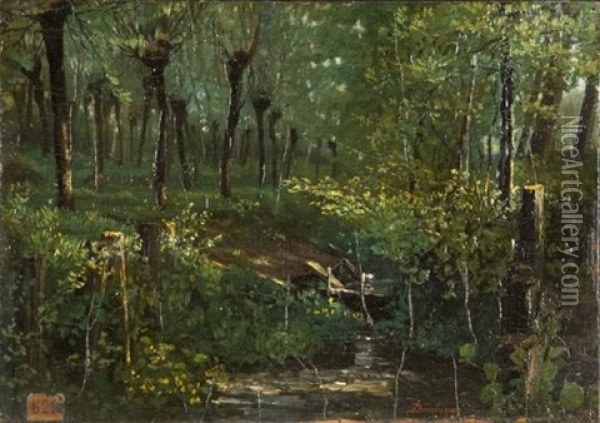 Sous Bois Oil Painting - Charles Francois Daubigny