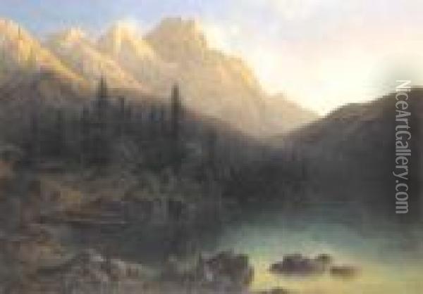 Jezioro W Alpach Oil Painting - Julius Lange
