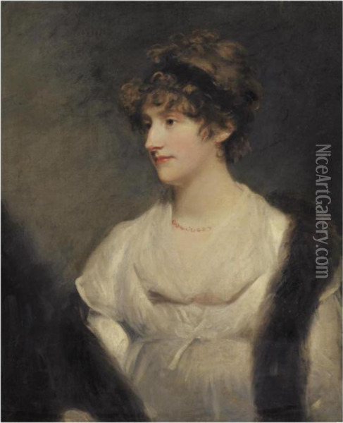 Portrait Of Jane Frere, Lady Orde Oil Painting - John Hoppner