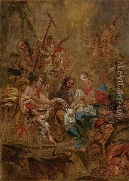 The Circumcision Of Christ Oil Painting - Cornelis Schut the Elder