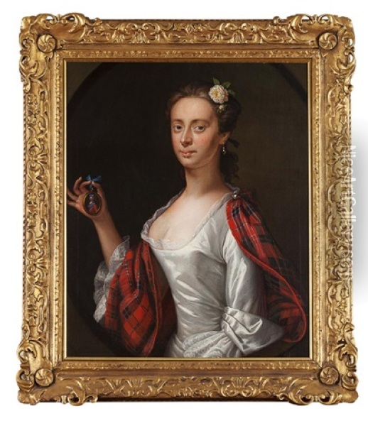 Half-length Portrait Of A Lady, Believed To Be Jenny (jean) Cameron Oil Painting - Cosmo Alexander