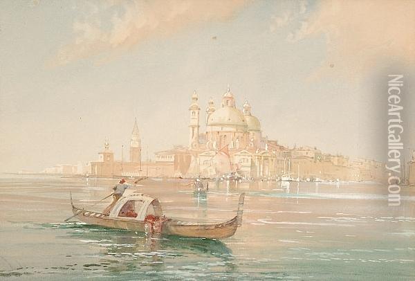 On The Lagoon, Venice Oil Painting - William Knox
