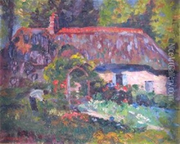 Garden Scene Oil Painting - Mary Cable Butler