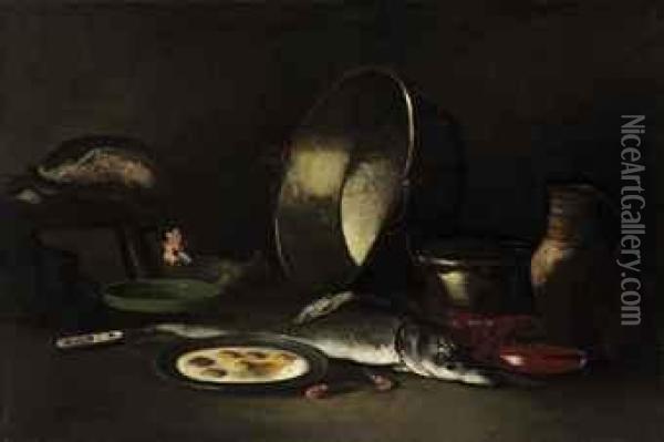 Nature Morte Oil Painting - Theodule Augustine Ribot