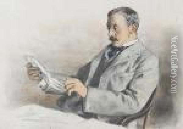 Portrait Of Sir Alfred Milner Oil Painting - Mortimer Luddington Mempes