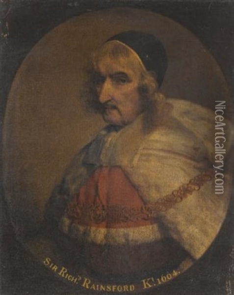 Portrait Of Chief Justice Sir Richard Rainsford Oil Painting - Gerard van Soest