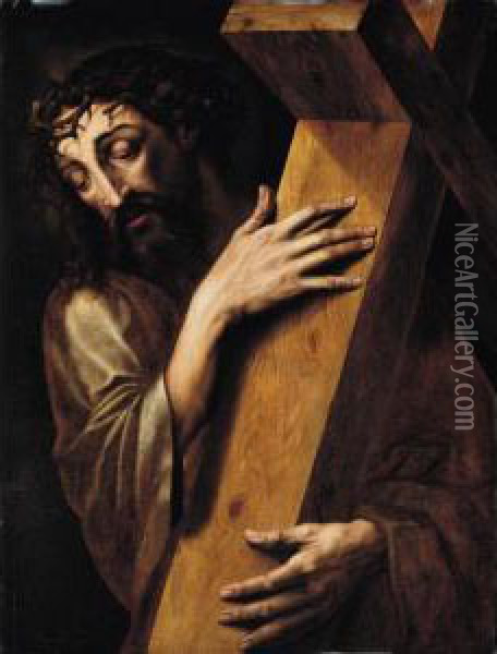 Christ Carrying The Cross Oil Painting - Michiel Van Coxcie