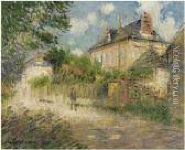 La Maison De Monsieur Compon Au Vaudreuil Oil Painting - Gustave Loiseau