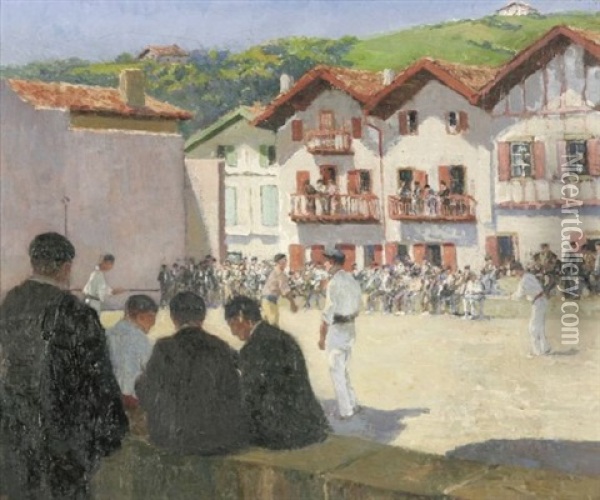 Partie De Pelote. Baskisches Ballspiel Oil Painting - Georges Masson