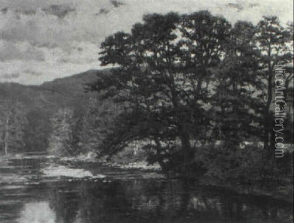 Ausable River Near St. Herbert Oil Painting - Robert Ward Van Boskerck