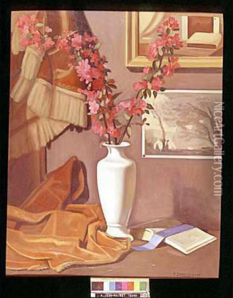Fleurs De Pommier Oil Painting - Roger Henri Jean-Mairet
