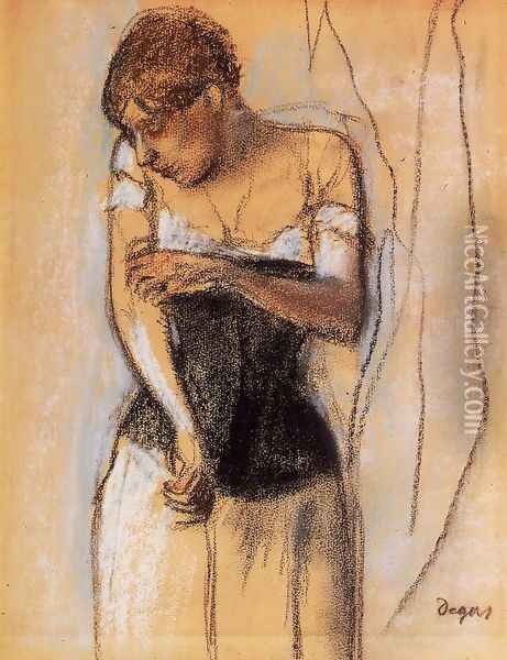 Woman Touching Her Arm Oil Painting - Edgar Degas