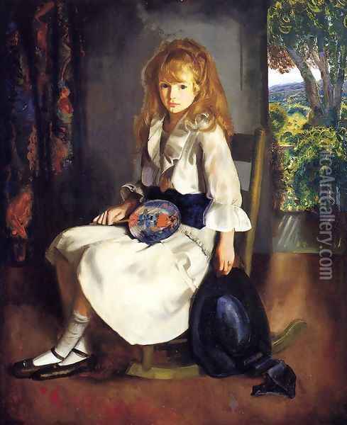 Anne In White Oil Painting - George Wesley Bellows
