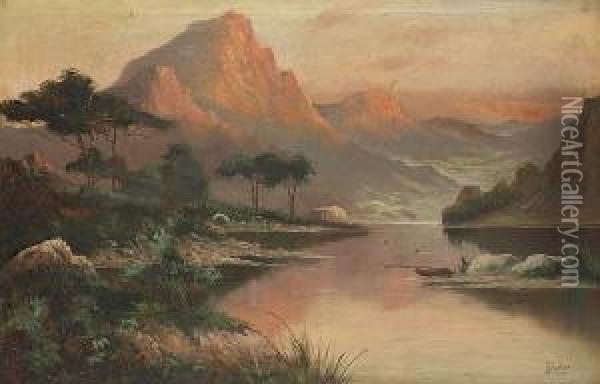 Lake Landscapes Oil Painting - Jack Ducker