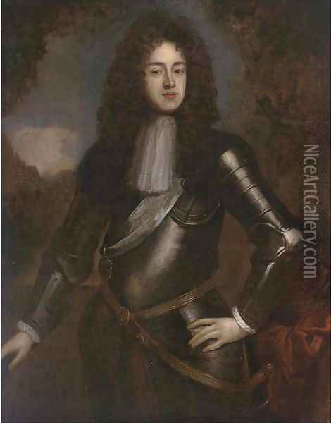 Portrait of James Scott (1649-1685) Oil Painting - William Wissing or Wissmig