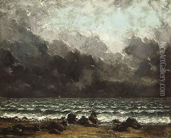 The Sea 1873 Oil Painting - Gustave Courbet