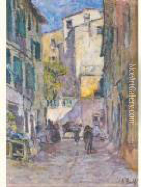 Stadje Aan De Middellandse Zee - Ville Mediterraneenne (1925-1927) Oil Painting - Anna Boch