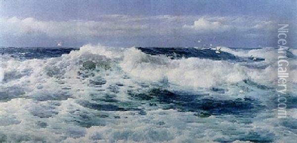 Surf Oil Painting - David James