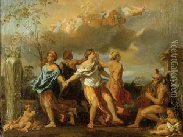Danse Pour La Musique Du Temps Oil Painting - Nicolas Poussin