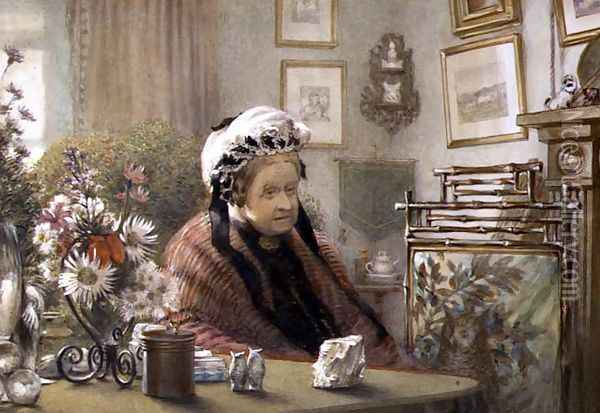 Miss Susan Beever at the Thwaite, 1892 Oil Painting - William Gersham Collingwood