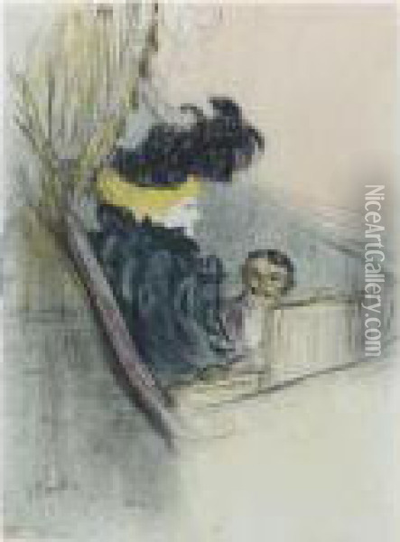 Idylle Princiere (delteil 206; Adhemar 230; Wittrock 179; Adriani 204) Oil Painting - Henri De Toulouse-Lautrec