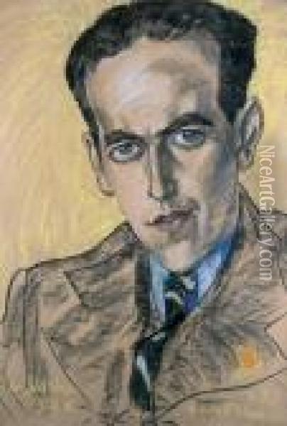 Portret Meski, V. 1937 R. Oil Painting - Stanislaw Ignacy Witkiewicz-Witkacy