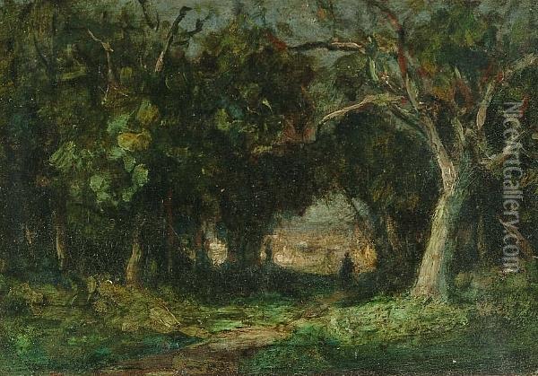A Glade Near Woodbridge Oil Painting - Thomas Gainsborough