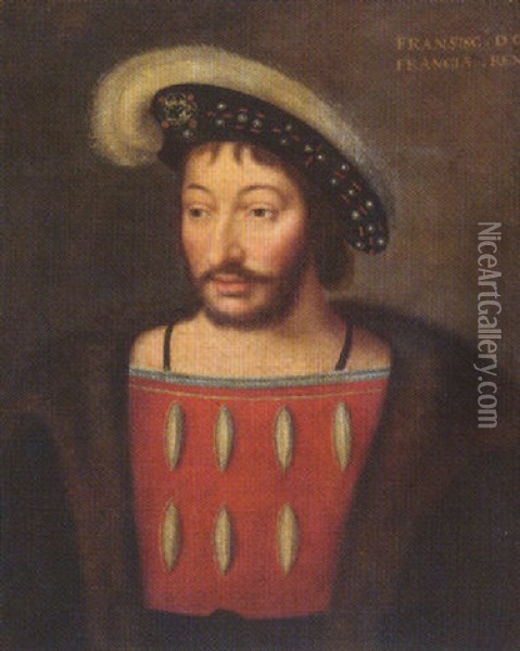 Portrait Of Francois I, King Of France Oil Painting - Joos Van Cleve
