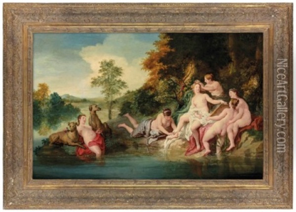 The Bath Of Diana Oil Painting - Jean Francois de Troy