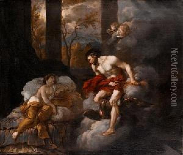 Jupiter And Io Oil Painting - Johannes I Voorhout