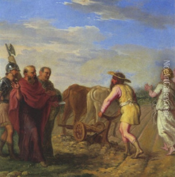Cincinnatus Recevant Les Envoyes Du Senat Oil Painting - Erasmus Quellinus II